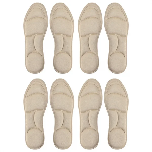 4 قطع نعال إسفنجية للتدليك 5D سميكة قابلة للتنفس توسيد مريح مناسب لنعال الكعب العالي