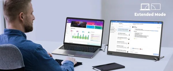 أمودو 15.6 بوصة شاشة محمولة 1920x1080P تمديد عرض IPS لوحة ال سي دي الثقب حامل VESA USBC Mini HDMI شاشة الهاتف المحمول