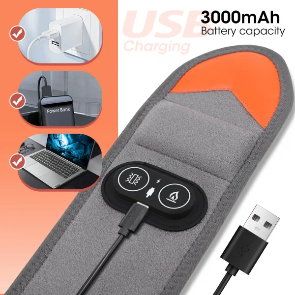 حامي المعصم التدفئة اللاسلكية 660nm و 850nm الضوء الأحمر الساخن ضغط معصمه 3 مستويات الكهربائية الاهتزاز تدليك اليد المعصم هدفين