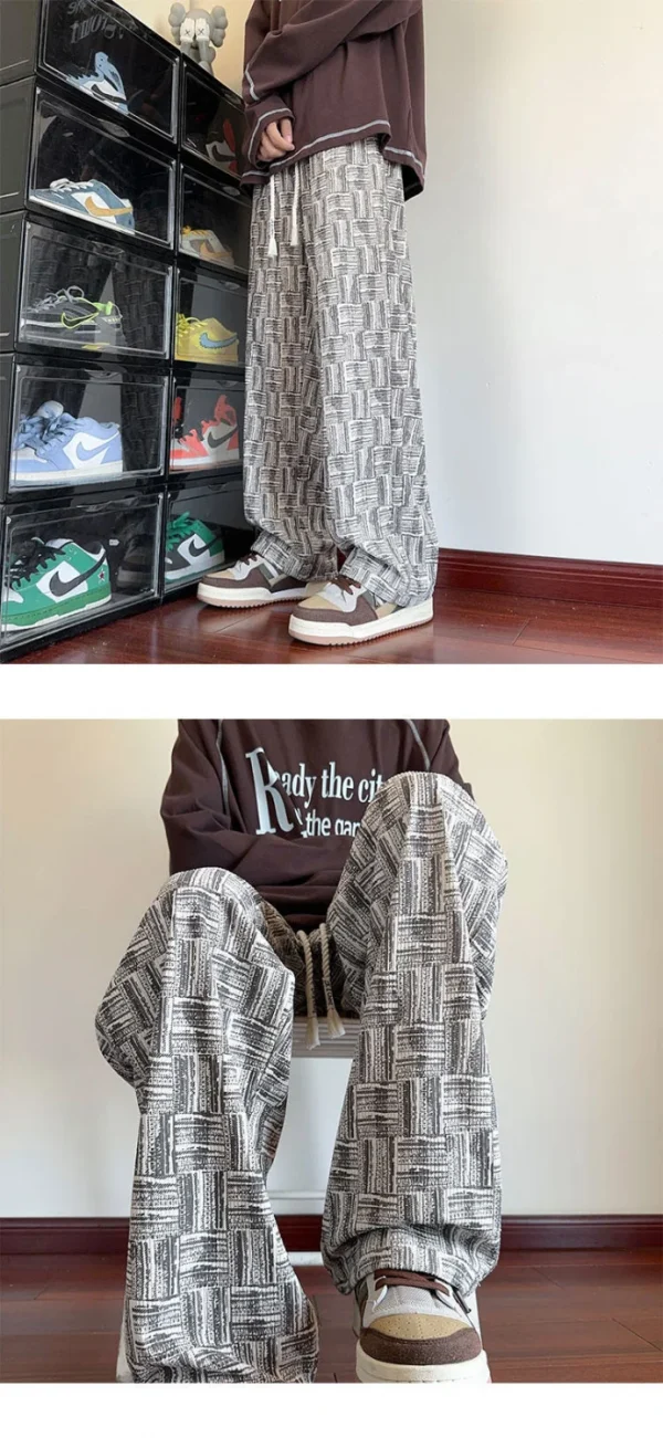 Summer Straight Chino Corduroy Men's Spring New Fashion Retro Sports Pants Loose Wide-legged Casual