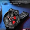 VA VA VOOM Sports Car Watch Fashionable Rotating Dial Stainless Steel Strap 3Bar Waterproof Quartz Movement Watches reloj hombre
