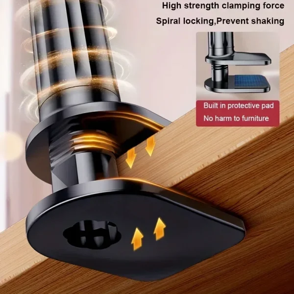 حامل هاتف محمول عالي الجودة بجانب السرير كسول وحامل لوحي وجهاز iPad وسطح المكتب يدعم دعامة ملحقات البث المباشر