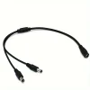 DC Power Splitter Cable 1 Female to 2/4/8 Male Y-Shaped Adapter with 12V Output 5.5mm x 2.1mm Connector for Cameras