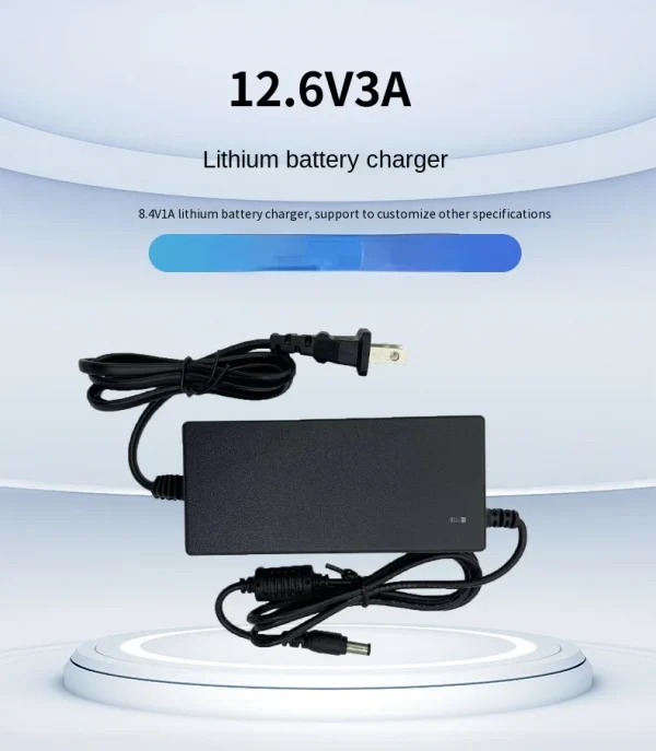 12.6 فولت 3A شاحن بطارية ليثيوم 3 سلسلة بطارية ليثيوم 12 فولت تيار مستمر شاحن بطارية 5.5X2.5 مللي متر + التيار المتناوب كابل الطاقة 50/60 هرتز