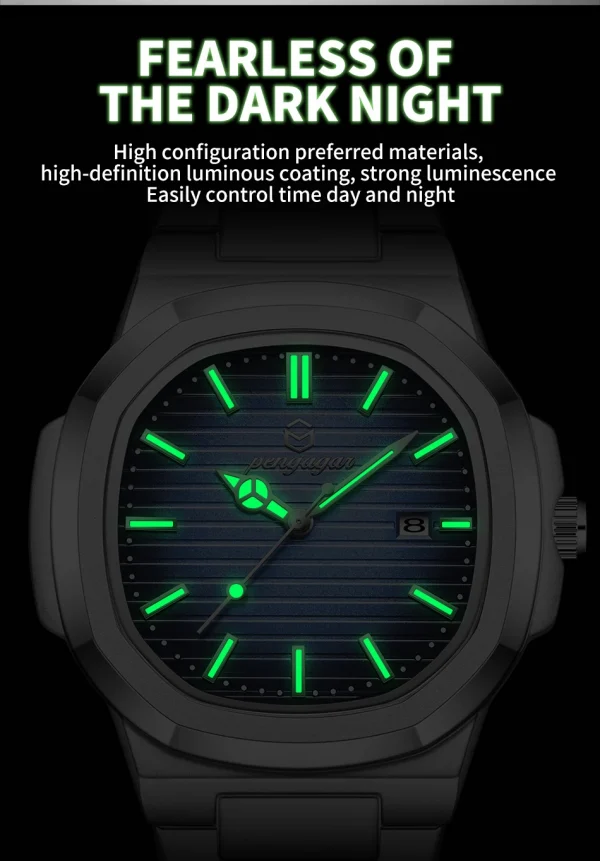 2026 جديد فاخر العسكرية رجل ساعة مربع مقاوم للماء مضيئة تاريخ الأسبوع الرجال ساعة الفولاذ المقاوم للصدأ الكوارتز ساعات رجالية Reloj + صندوق