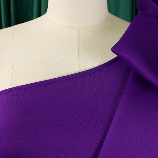 موضة النساء بمقاسات كبيرة فستان بكفة كتف مائلة مع فيونكة لحفلات رسميّة فستان أنيق جديد للمناسبات الخاصة