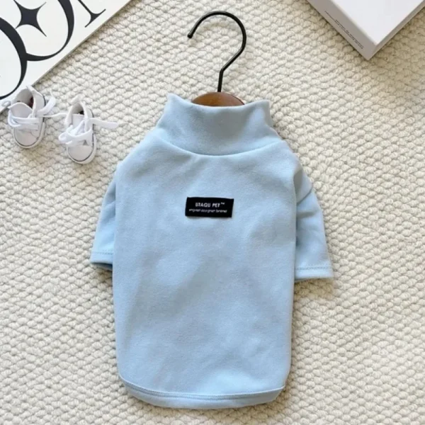الفاخرة الكلب قاع قميص الربيع الكلب الملابس لطيف الصلبة جرو الياقة المدورة الدافئة لينة القط قميص الحيوانات الأليفة بلوزات تشيهواهوا ازياء