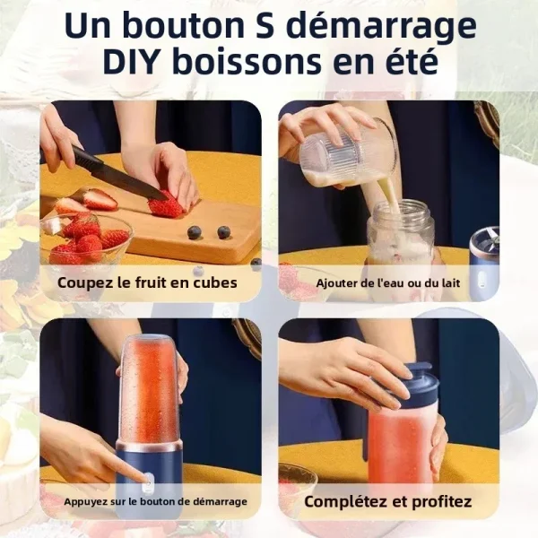 6 ألوان 400 مللي خلاط USB محمول كوب لصنع العصائر الكهربائية للسفر لأداة خلاط صغير للمطبخ عصير ميلك شيك