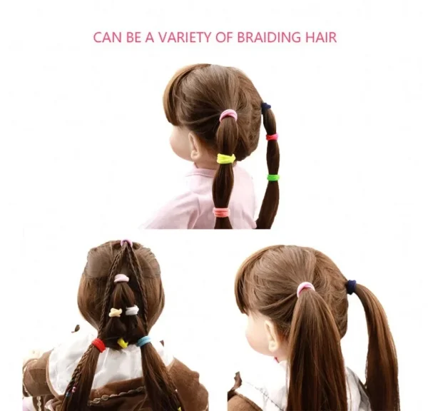 200 قطعة النساء الفتيات الملونة النايلون مرونة العصابات الشعر ذيل حصان عقد الشعر الصغيرة التعادل الأربطة المطاطية Scrunchie إكسسوارات الشعر