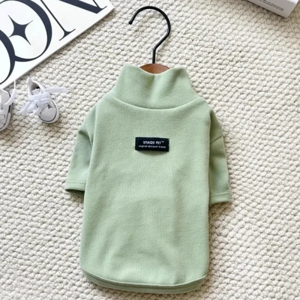الفاخرة الكلب قاع قميص الربيع الكلب الملابس لطيف الصلبة جرو الياقة المدورة الدافئة لينة القط قميص الحيوانات الأليفة بلوزات تشيهواهوا ازياء