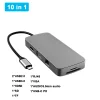 USB C HUB نوع C الفاصل إلى HDMI-4K محطة إرساء محول الكمبيوتر المحمول مع PD SD TF RJ45 Thunderbolt 3 لماك بوك اير M1 باد برو
