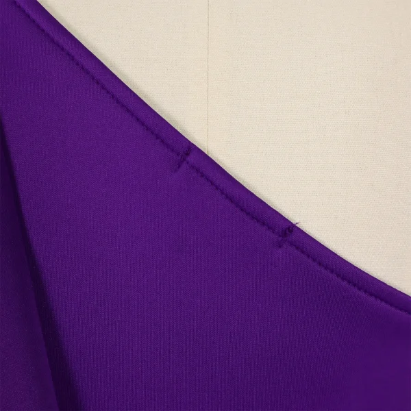 موضة النساء بمقاسات كبيرة فستان بكفة كتف مائلة مع فيونكة لحفلات رسميّة فستان أنيق جديد للمناسبات الخاصة