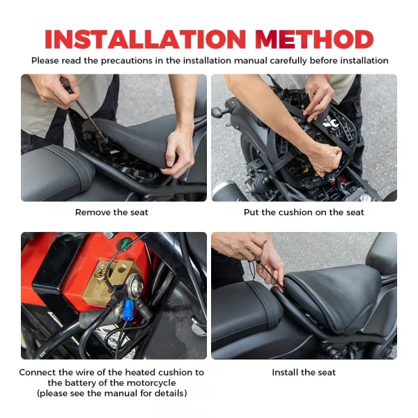 KEMITOUR 12 فولت دراجة نارية ساخنة وسادة مقعد العالمي ل ATV رابتور 700 ل R1200GS F800GS MT07 MT09 غطاء مقعد شتوي أكثر دفئا