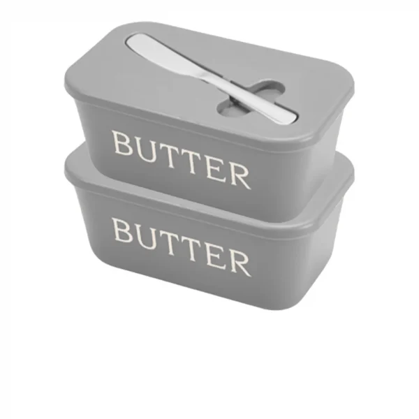 صندوق حاوية الزبدة مع سكين بسيط، صندوق تخزين مختوم للمطاعم، صندوق الجبن مع سكين تقطيع الزبدة، طبق الزبدة، أدوات المائدة