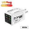 240 واط 6 منافذ 4USB + 2 نوع C شحن سريع للغاية شاحن الهاتف المحمول USB3.0 PD3.0 الاتحاد الأوروبي/المملكة المتحدة/الولايات المتحدة شاحن آيفون 17 16 سامسونج POCO