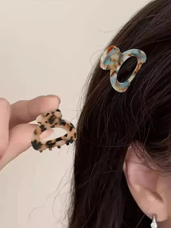 أنيقة حلوة صغيرة البيضاوي مشبك شعر كليب للنساء قبضة آمنة إكسسوارات الشعر ذيل حصان مقاطع شعر لطيف نمط متطور