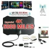 4K مكاسب عالية HD TV DTV Box هوائي التلفزيون الرقمي الاتحاد الأوروبي التوصيل 5000 ميل الداعم نشط داخلي هوائي HD تصميم مسطح