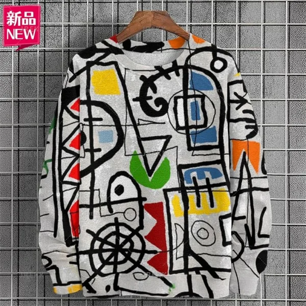 Harajuku 3D الملونة أنماط مجردة الطباعة بلوزات أزياء الأطفال