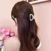 أنيقة حلوة صغيرة البيضاوي مشبك شعر كليب للنساء قبضة آمنة إكسسوارات الشعر ذيل حصان مقاطع شعر لطيف نمط متطور