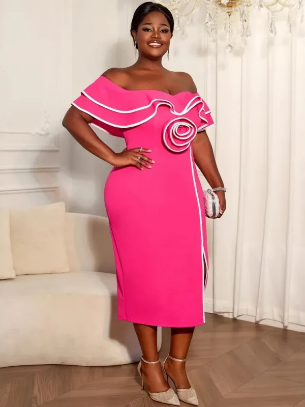 فساتين أفريقية للنساء أنيقة للربيع والصيف فستان داشيكي متوسط الطول بأكمام قصيرة للسيدات للسهرة الملابس الأفريقية التقليدية 2026