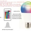 16 لون RGB لمبة LED متعدد الألوان لمبة E27 220 فولت الإضاءة المنزلية عكس الضوء 24 مفتاح التحكم عن بعد مصباح ذكي مصباح لتهيئة الجو
