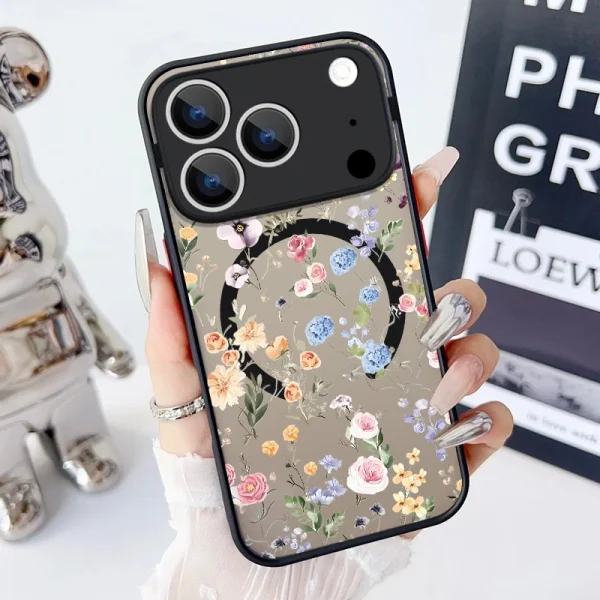 حافظة لهاتف آيفون اير 17 16 15 14 13 برو ماكس 12 برو 16 بلس 16e 11 لهاتف Magsafe مضاد للصدمات