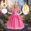 زي الخوخ التنكري للفتيات، فستان الأميرة الفاخرة التنكري الوردي، كرنفال، حفلة عيد ميلاد، أفلام الأطفال، ملابس الحفلات