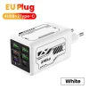 240 واط 6 منافذ 4USB + 2 نوع C شحن سريع للغاية شاحن الهاتف المحمول USB3.0 PD3.0 الاتحاد الأوروبي/المملكة المتحدة/الولايات المتحدة شاحن آيفون 17 16 سامسونج POCO