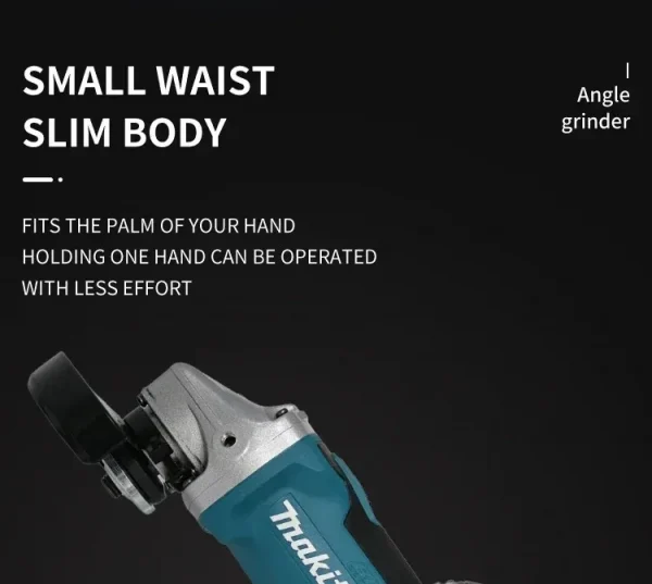 ماكيتا DGA404 100/125 مم 10000 دورة في الدقيقة مطحنة زاوية لاسلكية بدون فرشاة - أداة تلميع قطع المعادن/الخشب/البلاط مع الملحقات