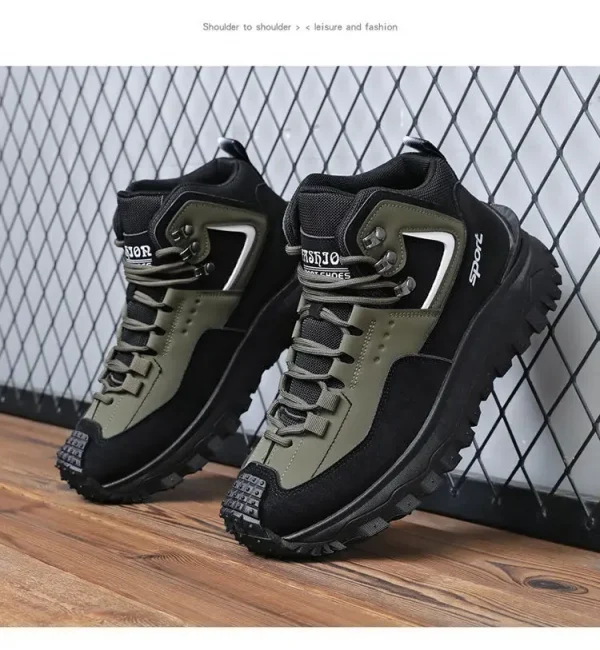 جديد الرجال عالية الجودة ماركة الأحذية الجلدية سلامة العمل الأحذية