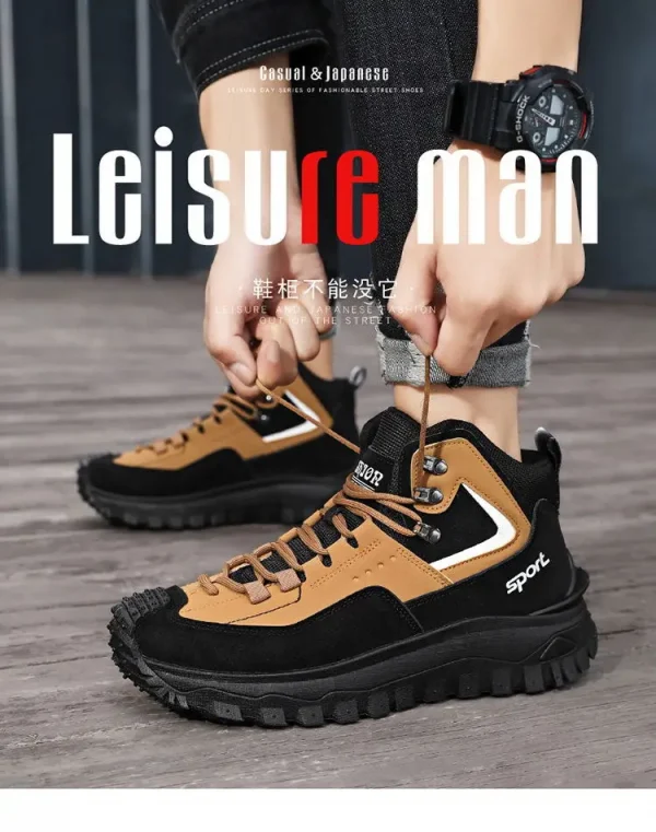 جديد الرجال عالية الجودة ماركة الأحذية الجلدية سلامة العمل الأحذية