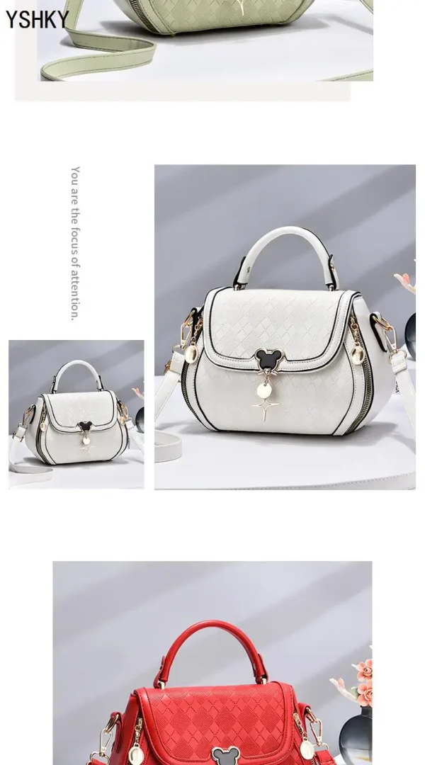 حقيبة يد نسائية حقيبة للنساء حقيبة كتف كيس فام رئيسي فاخر مصمم جلد طبيعي حقيبة نسائية القوس دلو حقيبة