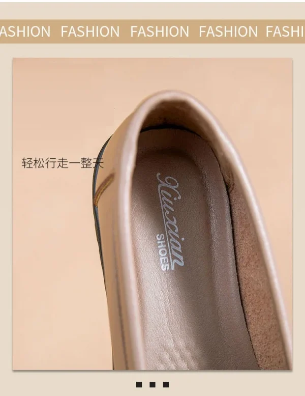 أحذية نسائية مسطحة من الجلد من الألياف الدقيقة باللون الأحمر النبيذي أحذية بدون كعب للنساء لفصل الربيع أحذية بدون كعب للأمهات المسنات أحذية مسطحة مقاس كبير 42