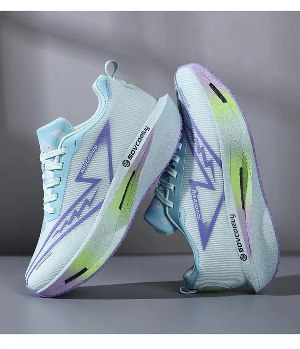 أحذية الجري المصنوعة من الكربون المتخصصة في الماراثون للرجال رياضية قابلة للتنفس وخفيفة الوزن للنساء أحذية رياضية مريحة مضادة للانزلاق