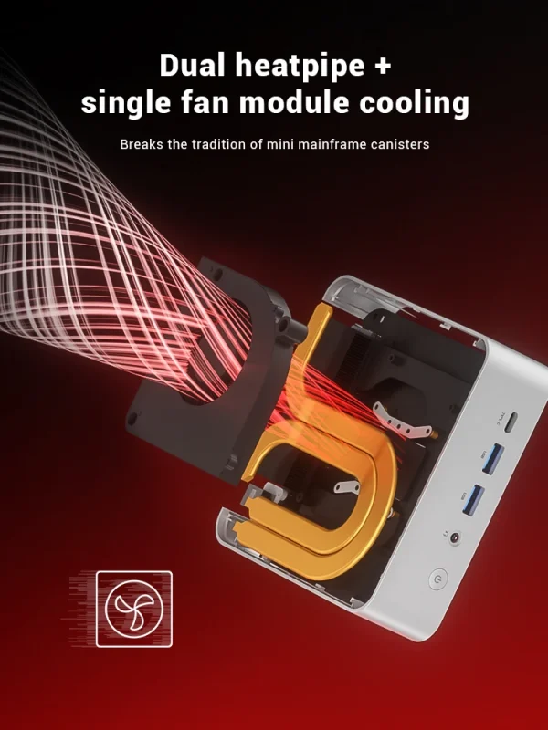 FIREBAT F1 MINI PC AMD Ryzen 7 H255 LPDDR5 ذاكرة عشوائية 24 جيجابايت قرص صلب SSD بسعة 1 تيرابايت واي فاي 6 بلوتوث 5.2 كمبيوتر مكتبي صغير محمول كمبيوتر سطح المكتب ويندوز 11