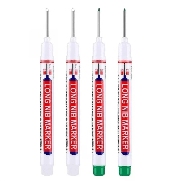 4 قطعة/المجموعة 20 مللي متر ثقب عميق طويل بنك الاستثمار القومي رئيس علامات للمعادن ثقب القلم مقاوم للماء الحمام النجارة الديكور متعددة الأغراض