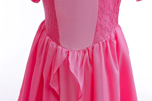 زي الخوخ التنكري للفتيات، فستان الأميرة الفاخرة التنكري الوردي، كرنفال، حفلة عيد ميلاد، أفلام الأطفال، ملابس الحفلات