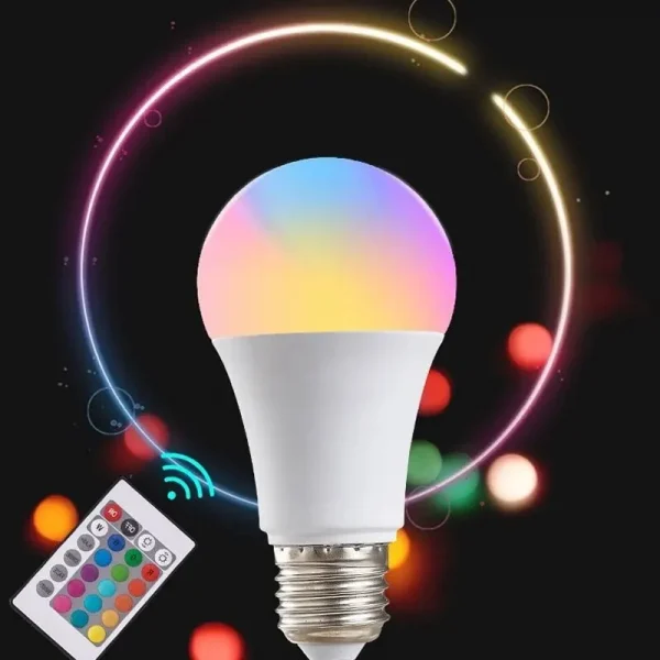 16 لون RGB لمبة LED متعدد الألوان لمبة E27 220 فولت الإضاءة المنزلية عكس الضوء 24 مفتاح التحكم عن بعد مصباح ذكي مصباح لتهيئة الجو