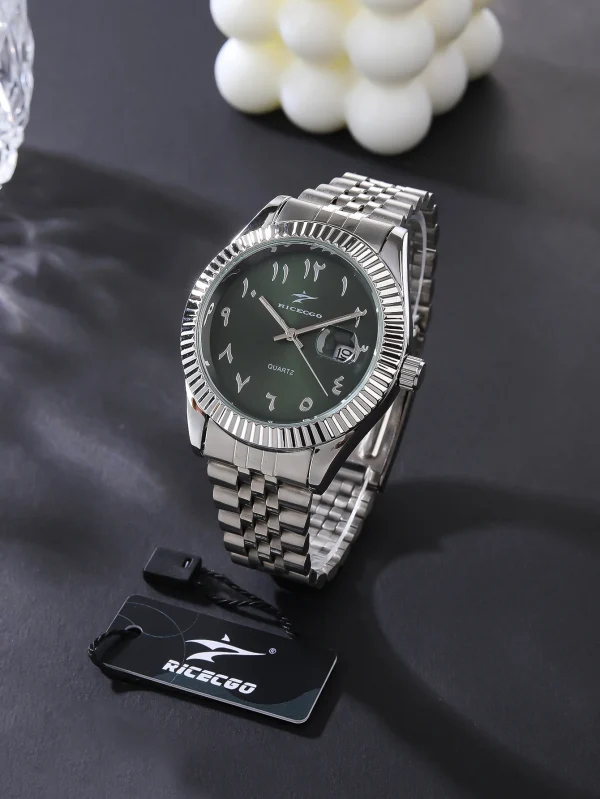 ساعة كوارتز رياضية من الفولاذ المقاوم للصدأ للرجال، ساعة يد فاخرة للأعمال، كرونوغراف Reloj للرجال والنساء، هدية عيد ميلاد