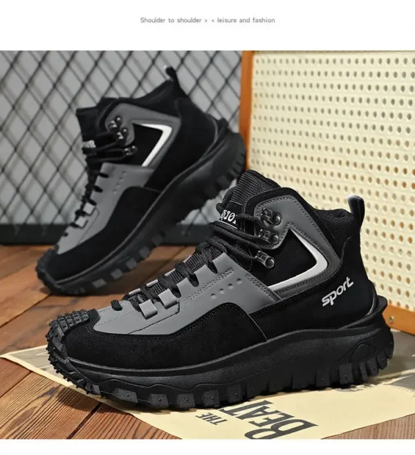 جديد الرجال عالية الجودة ماركة الأحذية الجلدية سلامة العمل الأحذية