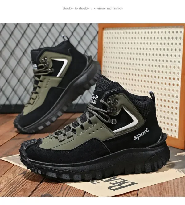 جديد الرجال عالية الجودة ماركة الأحذية الجلدية سلامة العمل الأحذية