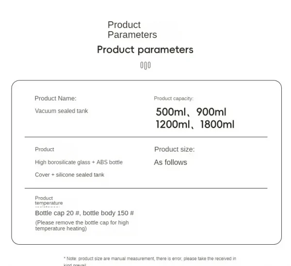 وعاء قهوة بغطاء أسود متعدد السعة، وعاء تخزين يدوي مقاوم للرطوبة، إبريق شاي زجاجي للمطبخ، وعاء تخزين حبوب القهوة، جرة محكمة الغلق