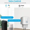 مقبس واي فاي ذكي بمقبس الاتحاد الأوروبي 16A/20A مع وظيفة توقيت مراقبة الطاقة، التحكم في تطبيق Tuya Smart Life يعمل مع Alexa Google Home
