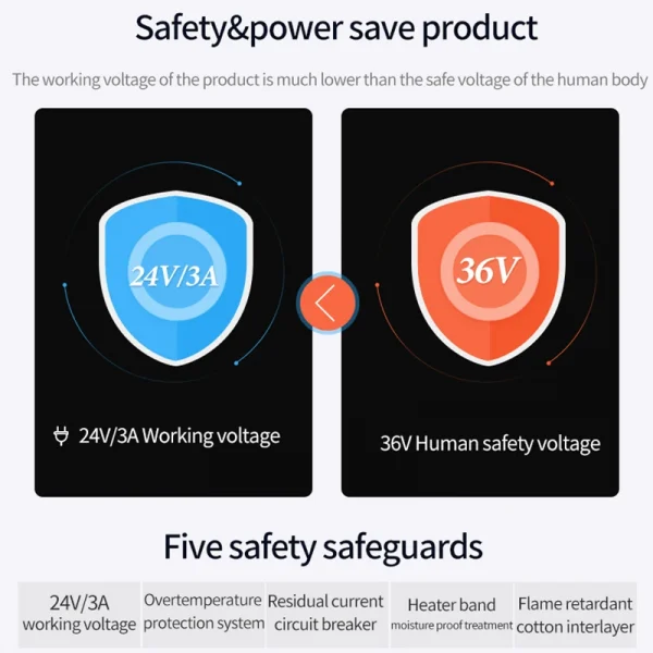 العلاج بالضوء الأحمر الكتف الخلفي مدلك سترة ساخنة الشتاء الدفء يخفف من تصلب العضلات يعزز الدورة الدموية قابل للتعديل صالح