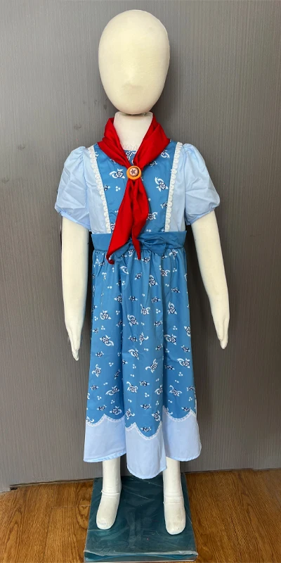 زي هولي ويلر التنكري فستان خيالي أزرق وشاح ملابس تمثيل قديمة الثمانينيات لباس تنكري تلفزيوني ملابس حفلة كرنفال