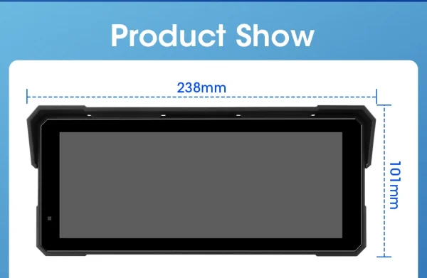 جانسايت محمول 8.1 بوصة IP67 مقاوم للماء للدراجات النارية 4K DVR نظام تحديد المواقع والملاحة اللاسلكية Carplay أندرويد السيارات موتو مسجل مراقب
