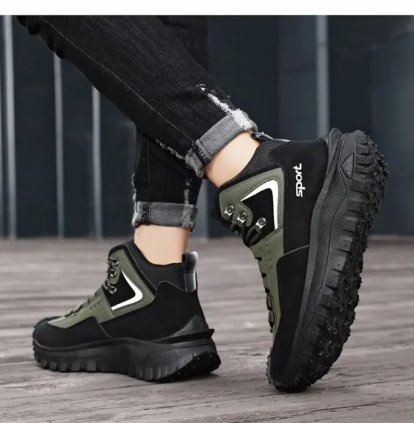 جديد الرجال عالية الجودة ماركة الأحذية الجلدية سلامة العمل الأحذية