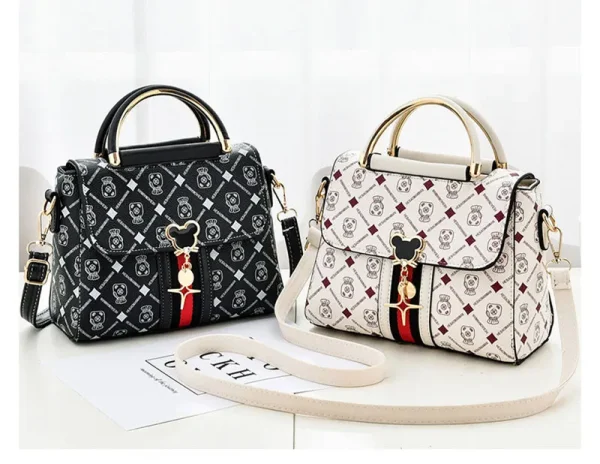 حقيبة كتف جديدة للنساء حقيبة حمل فاخرة حقيبة يد نسائية حقائب يد جلدية مطبوعة مشبك كتف واحد حقيبة ممتدة