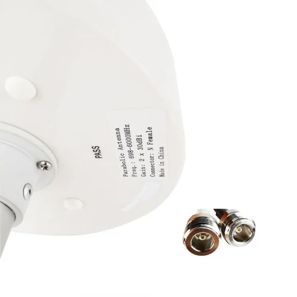 هوائي MIMO خارجي لشبكات 5G/4G/3G/2G، 600-6000 ميجاهرتز، مكاسب عالية 2X30dBi، تغذية خارجية طويلة المدى، لـ STC Zain Mobily