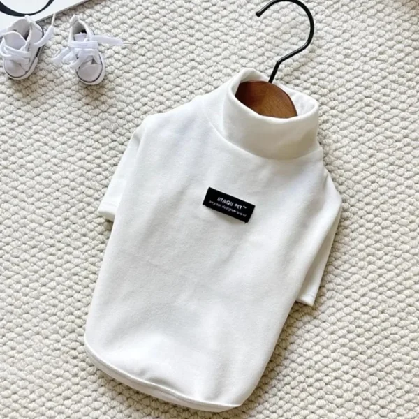 الفاخرة الكلب قاع قميص الربيع الكلب الملابس لطيف الصلبة جرو الياقة المدورة الدافئة لينة القط قميص الحيوانات الأليفة بلوزات تشيهواهوا ازياء